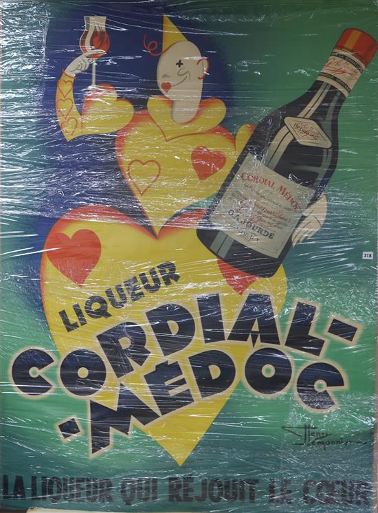 A Cordial Medoc, Henri Lemonnier Bedos Paris poster 155.5cm x 114.5cm